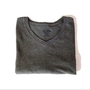 Men’s Champion Grey Cotton Blend Slight V Neck Tee